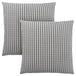 I 9237 Pillow - 18"X 18" / Light Grey / Black Abstract Dot/ 2pcs - Furniture Depot (7881168814328)