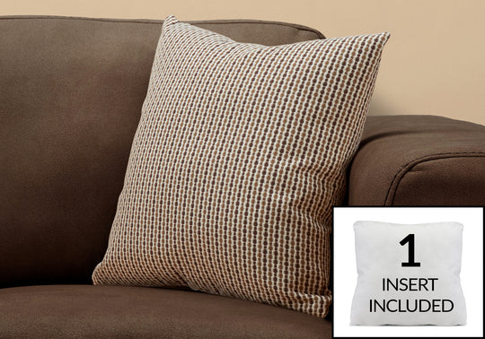 I 9238 Pillow - 18"X 18" / Light / Dark Brown Abstract Dot / 1pc - Furniture Depot (7881168879864)