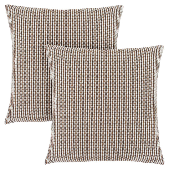 I 9239 Pillow - 18"X 18" / Light / Dark Brown Abstract Dot/ 2pcs - Furniture Depot (7881168978168)