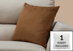 I 9268 Pillow - 18"X 18" / Light Brown Floral Velvet / 1pc - Furniture Depot (7881170256120)