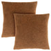 I 9269 Pillow - 18"X 18" / Light Brown Floral Velvet / 2pcs - Furniture Depot