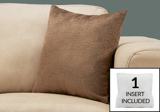 I 9276 Pillow - 18"X 18" / Light Brown Mosaic Velvet / 1pc - Furniture Depot (7881171009784)
