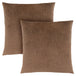 I 9277 Pillow - 18"X 18" / Light Brown Mosaic Velvet / 2pcs - Furniture Depot