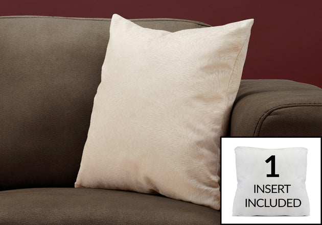 I 9318 Pillow - 18"X 18" / Light Taupe Feathered Velvet / 1pc - Furniture Depot (7881173434616)