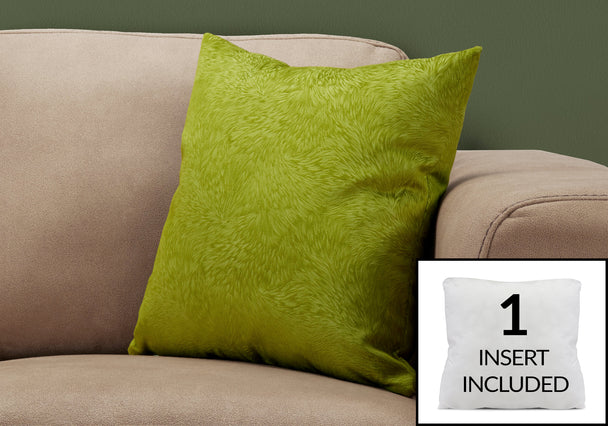 I 9328 Pillow - 18"X 18" / Lime Green Feathered Velvet / 1pc - Furniture Depot