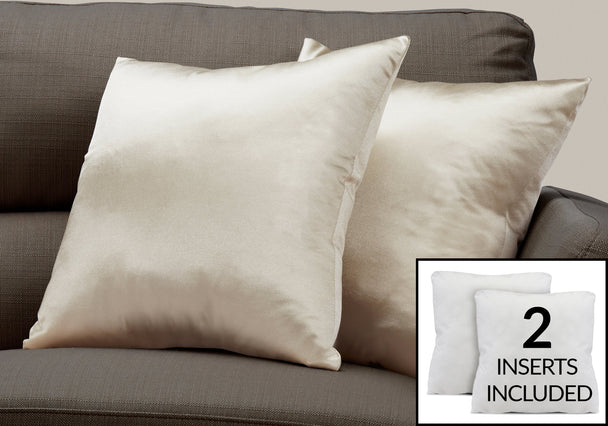 I 9335 Pillow - 18"X 18" / Gold Satin / 2pcs - Furniture Depot