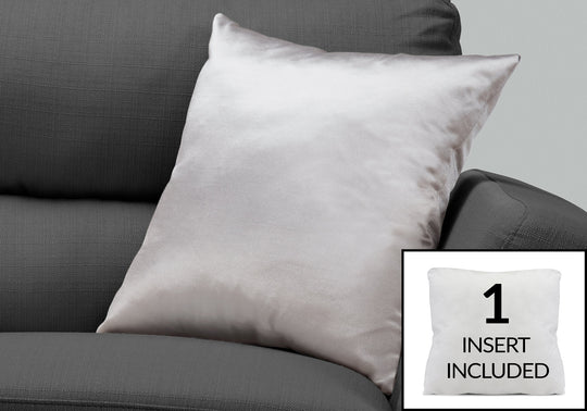 I 9336 Pillow - 18"X 18" / Silver Satin / 1pc - Furniture Depot