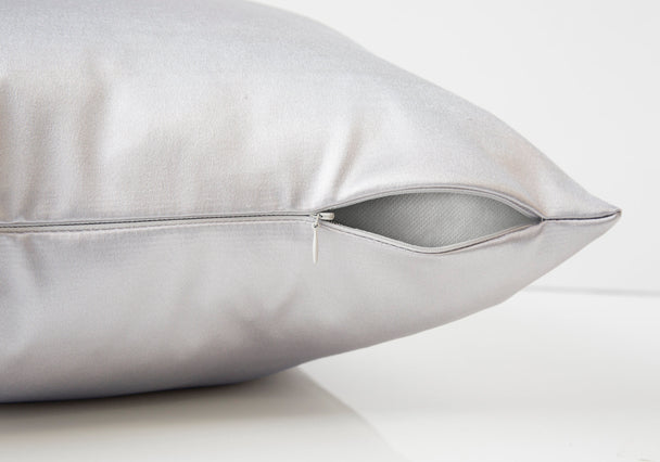 I 9336 Pillow - 18"X 18" / Silver Satin / 1pc - Furniture Depot