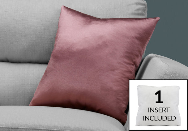 I 9338 Pillow - 18"X 18" / Pink Satin / 1pc - Furniture Depot