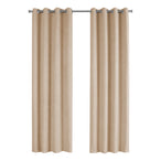 I 9801 Curtain Panel - 2pcs / 54"W X 95"H Beige Room Darkening - Furniture Depot