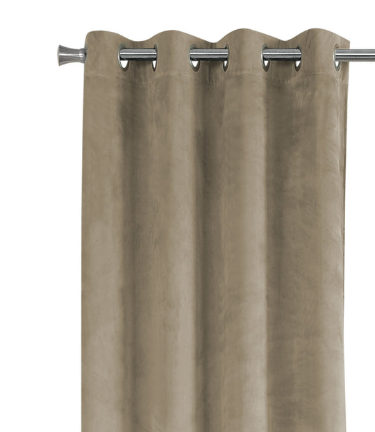 I 9821 Curtain Panel - 2pcs / 52"W X 95"H Beige Room Darkening - Furniture Depot