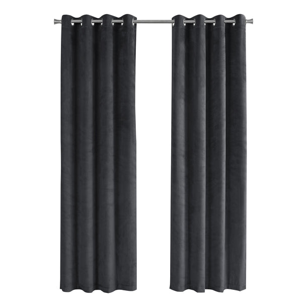 I 9823 Curtain Panel - 2pcs / 52"W X 84"H Grey Room Darkening - Furniture Depot (7881177858296)