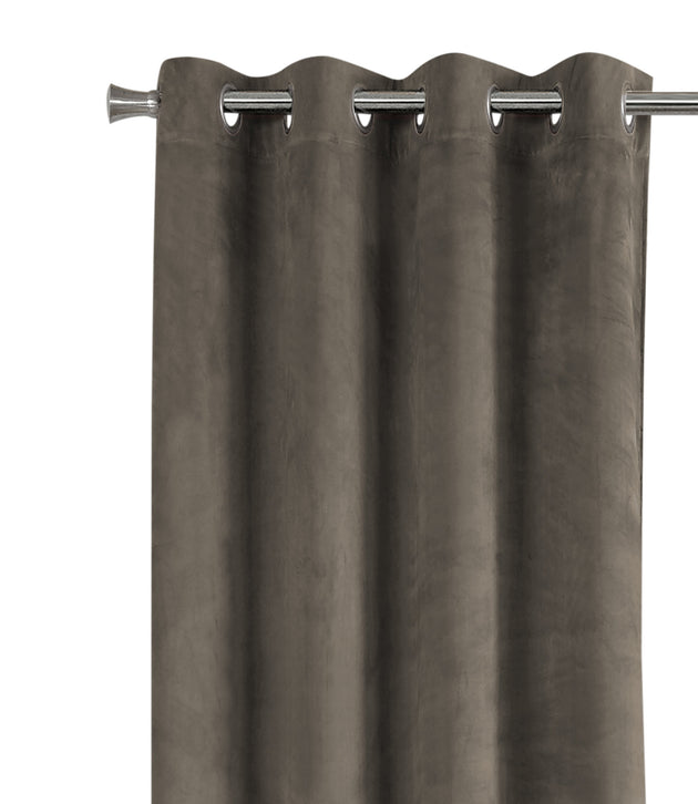 I 9826 Curtain Panel - 2pcs / 52"W X 84"H Taupe Room Darkening - Furniture Depot
