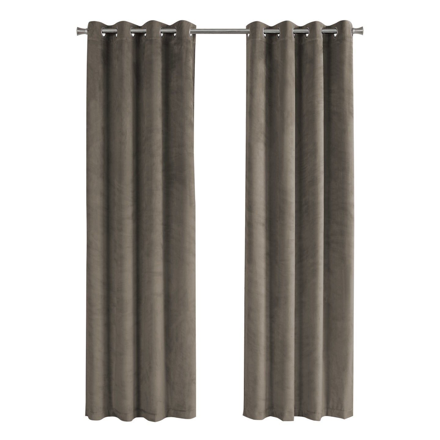 I 9827 Curtain Panel - 2pcs / 52"W X 95"H Taupe Room Darkening - Furniture Depot