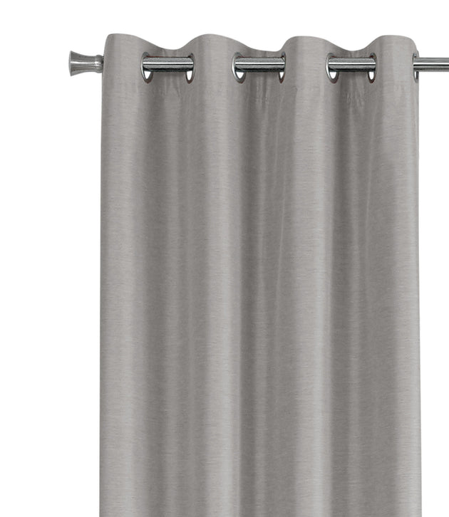 I 9836 Curtain Panel - 2pcs / 52"W X 95"H Silver Solid Blackout - Furniture Depot