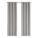 I 9836 Curtain Panel - 2pcs / 52"W X 95"H Silver Solid Blackout - Furniture Depot