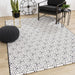 Ice White Black Interlock Rug - Furniture Depot