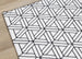 Ice White Black Interlock Rug - Furniture Depot