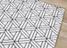 Ice White Black Interlock Rug - Furniture Depot