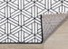 Ice White Black Interlock Rug - Furniture Depot