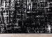 Ice Black White Distressed Rug - Furniture Depot