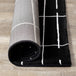 Ice Black White Lines Rug - Furniture Depot