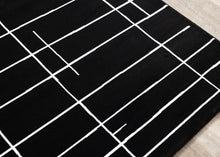 Load image into Gallery viewer, Ice Black White Lines Rug - Furniture Depot