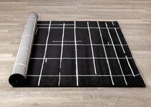Load image into Gallery viewer, Ice Black White Lines Rug - Furniture Depot