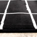 Ice Black White Lines Rug - Furniture Depot