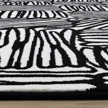 Load image into Gallery viewer, Ice White Black Geo-Doodles Rug - Furniture Depot