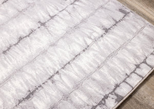 Intrigue White Grey Faded Distressed Rug - Furniture Depot