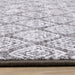 Intrigue Grey Cream Trellis Banding Rug - Furniture Depot