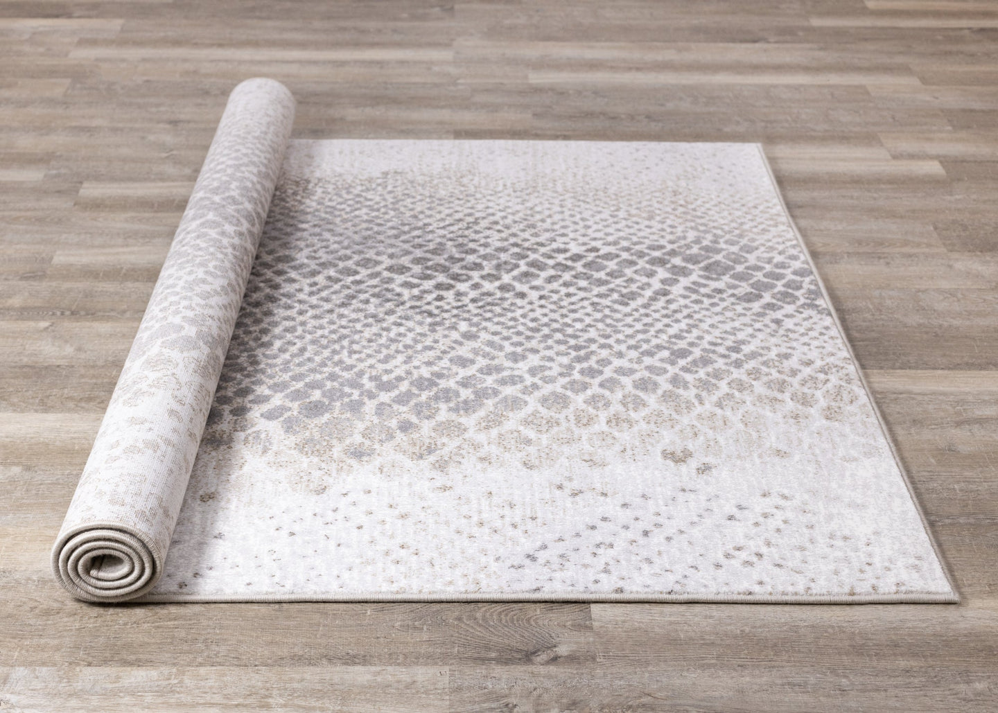 Intrigue Cream Grey Brown Snake Skin Rug - Furniture Depot