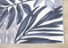 Intrigue Blue White Palm Fronds Plush Rug - Furniture Depot