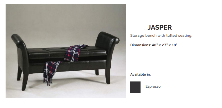 JASPER STORAGE OTTOMAN - Furniture Depot