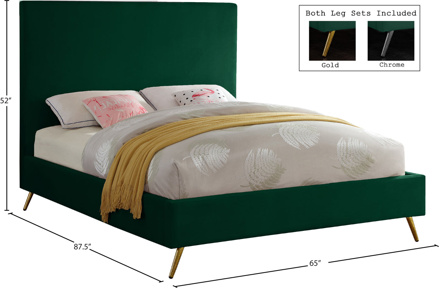 Jasmine Velvet Bed - Furniture Depot (7679022432504)