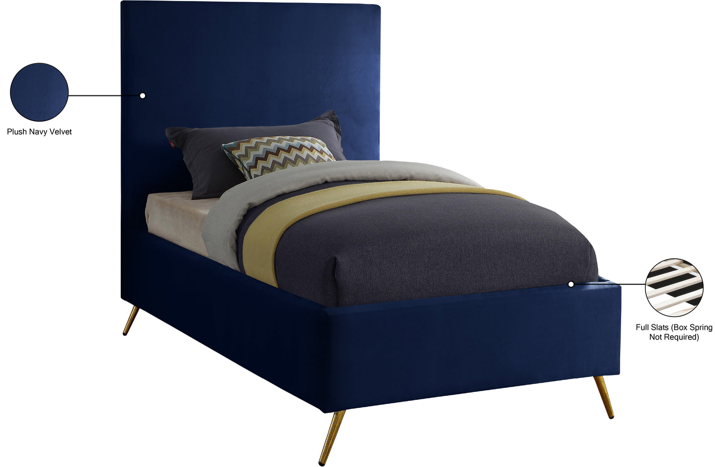 Jasmine Velvet Bed - Furniture Depot (7679022432504)