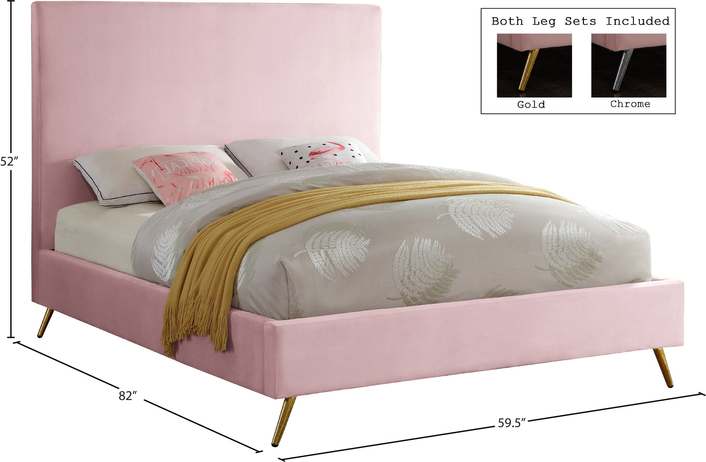 Jasmine Velvet Bed - Furniture Depot (7679022432504)