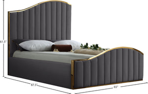 Jolie Velvet Bed (3 Boxes) - Furniture Depot (7679022858488)