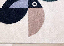 Load image into Gallery viewer, Kalora Kids Cream Blue Yellow Pink Toucan Soft Touch Rug - Furniture Depot