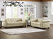 Kennedy Collection in 100% Leather Birmingham Egg Shell - Furniture Depot