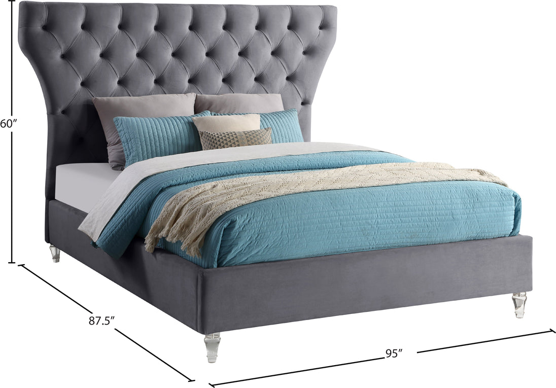 Kira Velvet Bed - Furniture Depot (7679023513848)