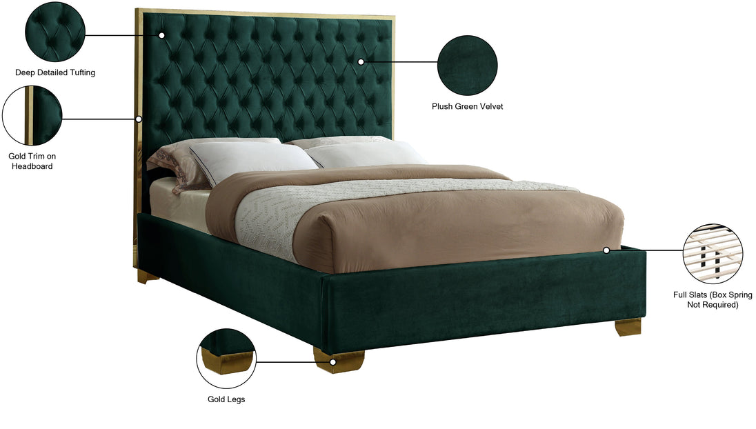 Lana Velvet Bed - Furniture Depot