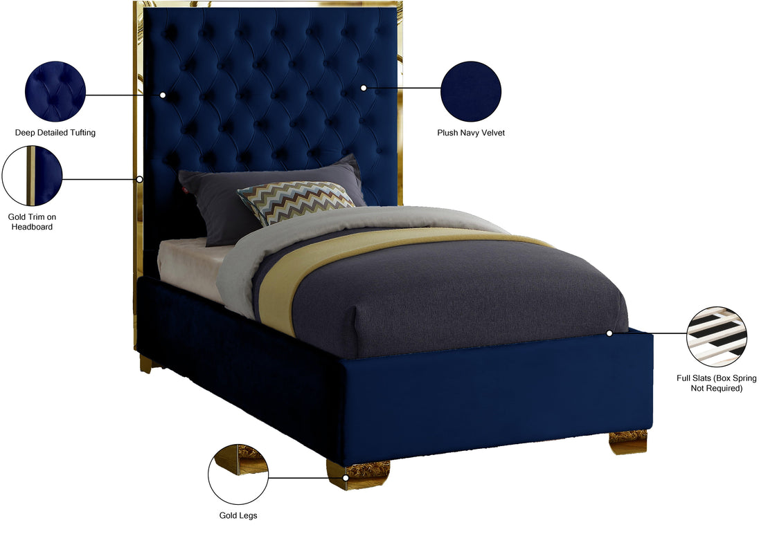 Lana Velvet Bed - Furniture Depot