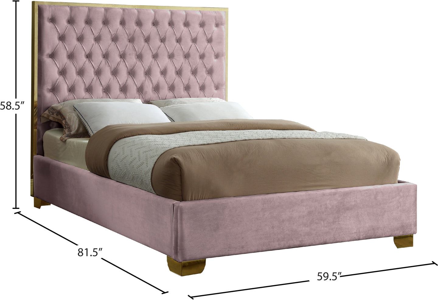 Lana Velvet Bed - Furniture Depot