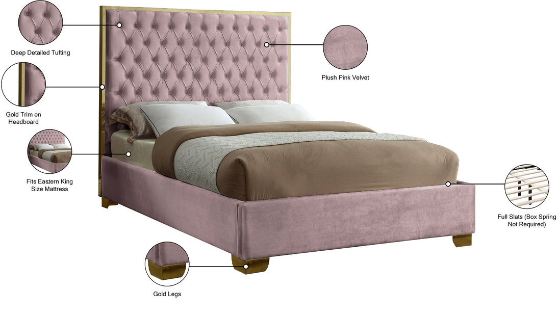 Lana Velvet Bed - Furniture Depot