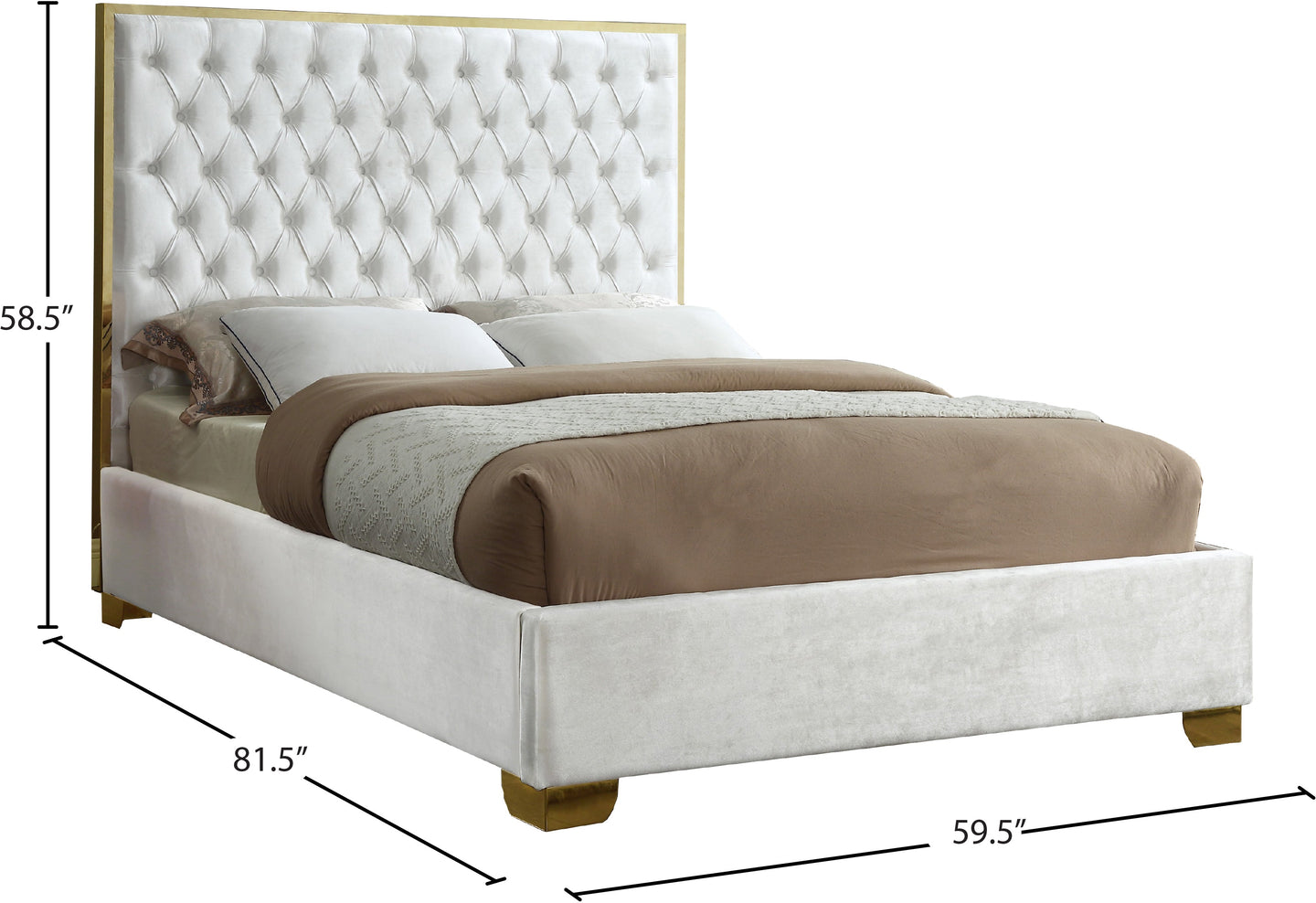 Lana Velvet Bed - Furniture Depot