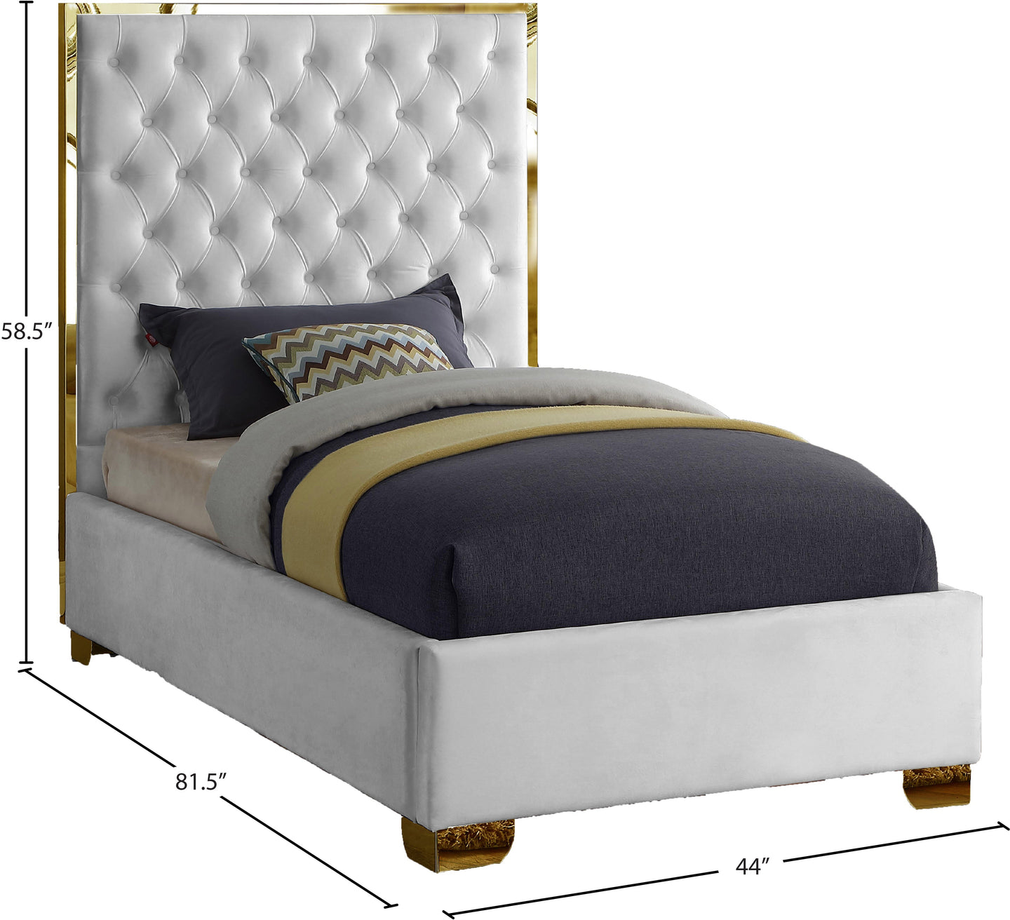 Lana Velvet Bed - Furniture Depot