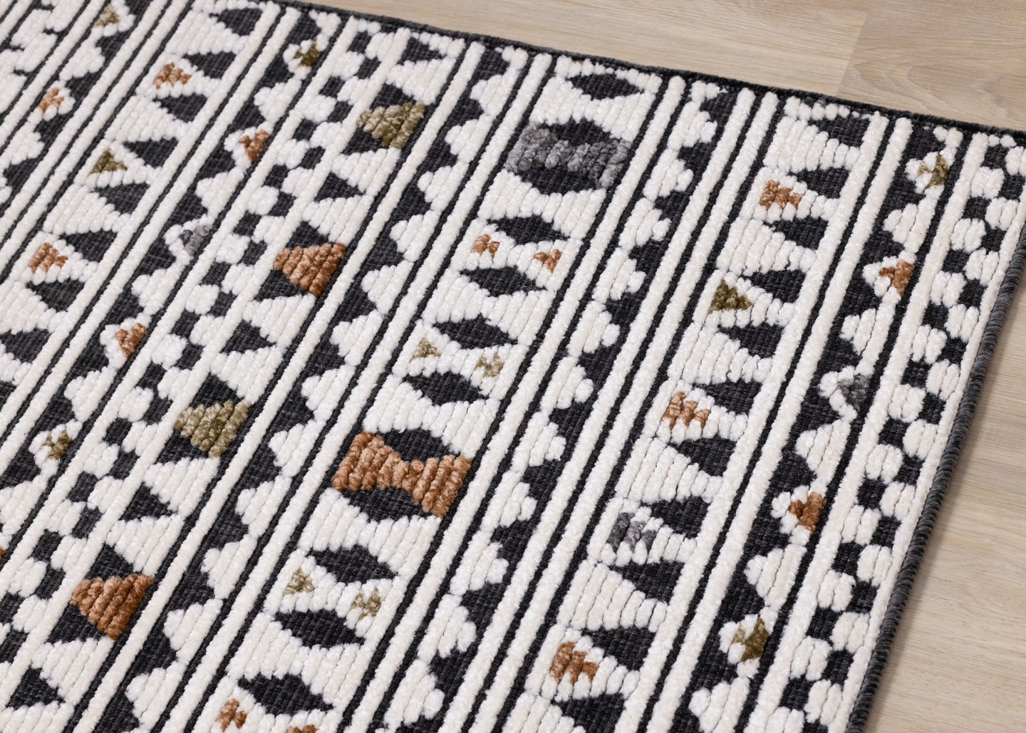 Lawson Cream Grey Orange Southwest Inspired Rug - Furniture Depot