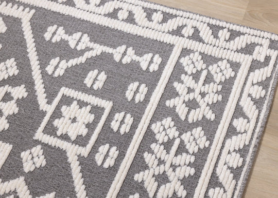 Lawson Grey Cream Elegant Traditional Rug - Furniture Depot